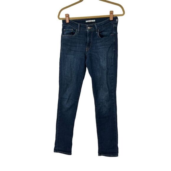Levi’s Dark Wash Mid Rise Skinny - Picture 1 of 10